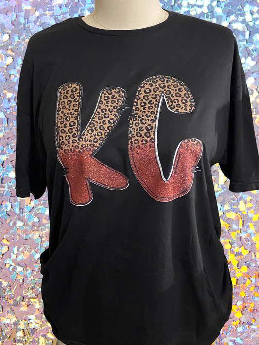 Chiefs Glitter sublimation PNG Leopard Print