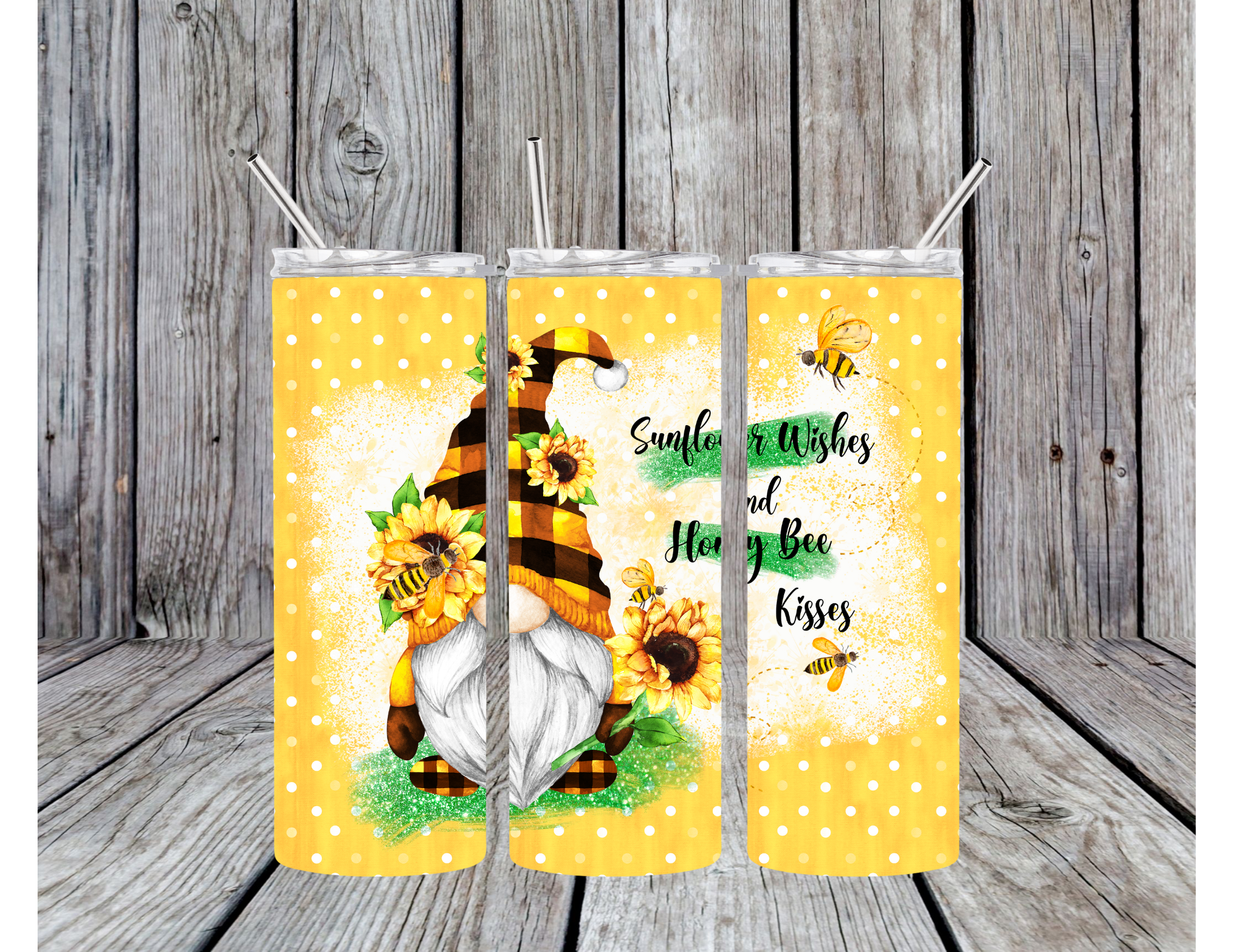 Summertime Wishes and Honey Bee Kisses Tumbler